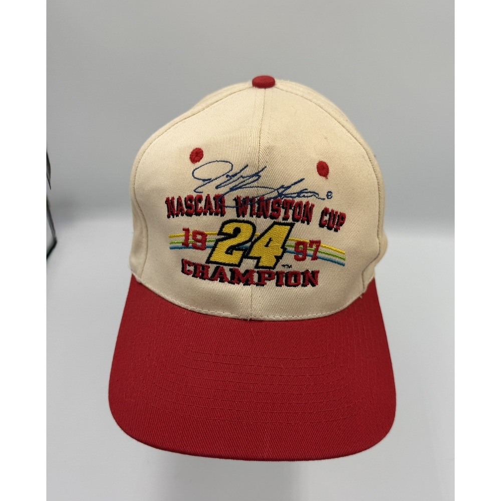 VTG NASCAR Winston Cup Jeff Gordon 1997 Champion Logo Snapback Hat Racing Cap
